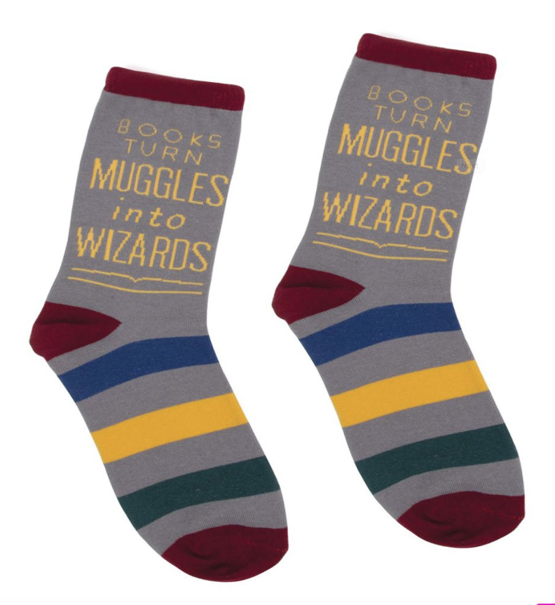 Calcetines de Books Turn Muggles into Wizards | Socks-05-Muggles_S | àlbums il·lustrats, llibres informatius i objetes literaris