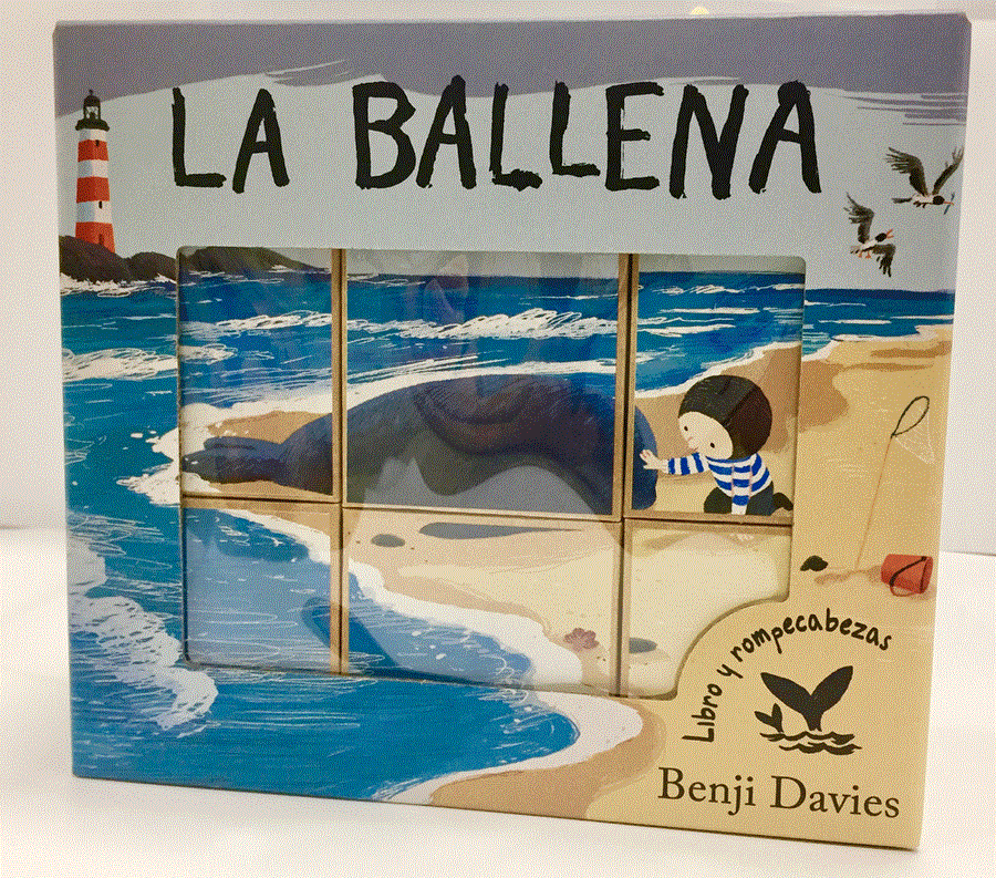 La ballena - Libro y rompecabezas | 978-84-16394-94-4 | Benji Davies | àlbums il·lustrats, llibres informatius i objetes literaris